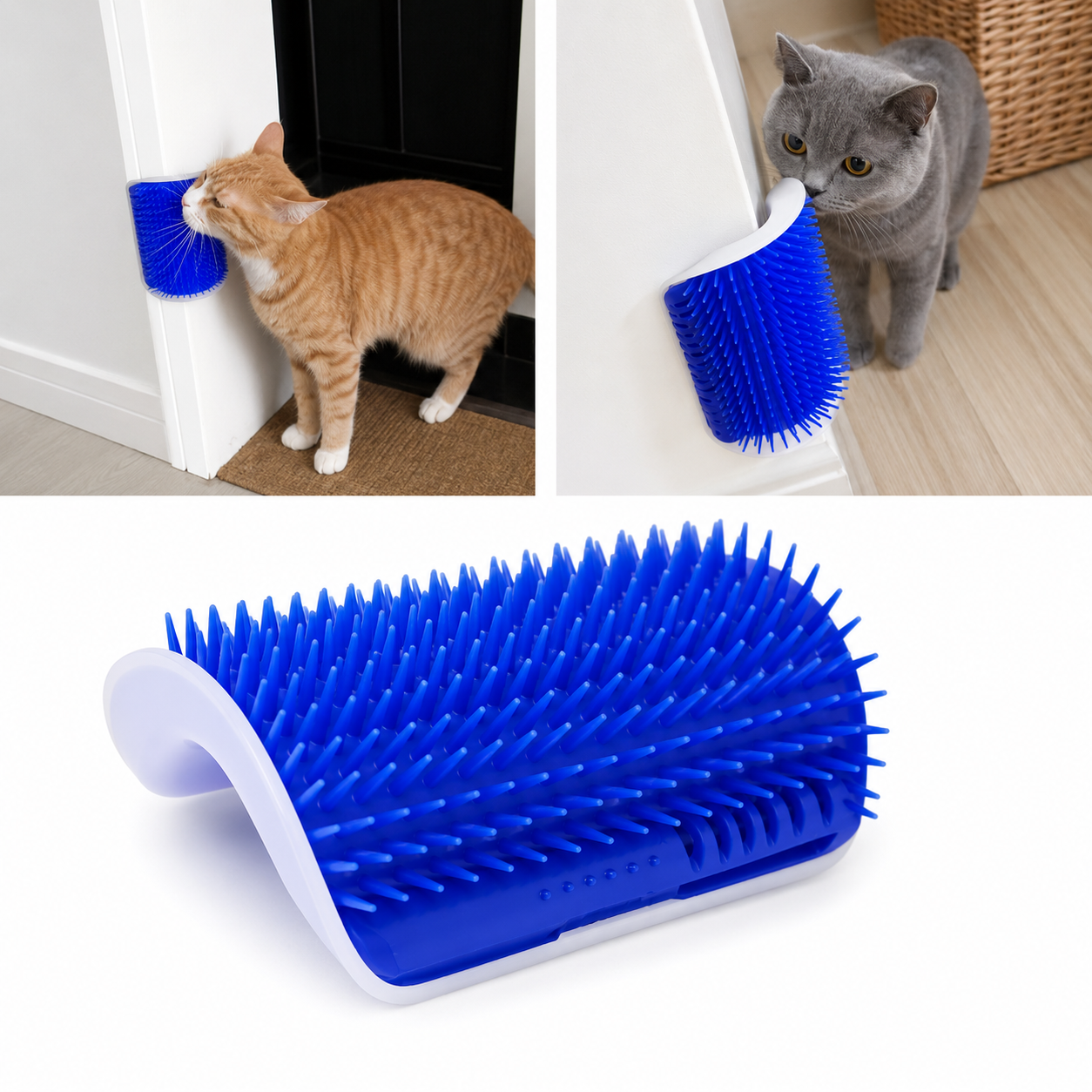 Kedi Kaşınma Aparatı | Duvara Monte Masaj ve Tarama Fırçası